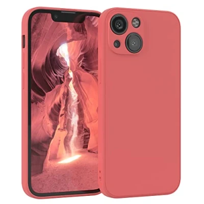 Abbildung von EAZY Case Silikonhülle für iPhone 13 Mini Hülle Silikon Rot weich stoßfeste Handyhülle Schutzhülle mit Kameraschutz Dünn Premium Schutz Cover TPU Phone Bumper in Hellrot