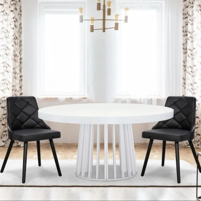 Abbildung von Menzzo Lalix Polsterstühle, schwarz, L48 x T53 H79 cm