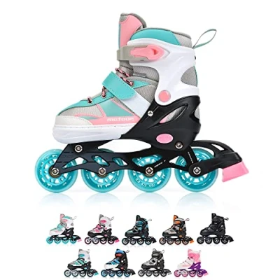 Abbildung von meteor® Inliner Rollen Inline Skates Mädchen und Jungen Kinder ABEC7 mit Einstellbarer Größe