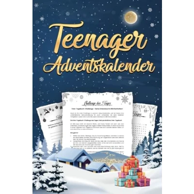 Abbildung von Adventskalender Teenager: 300+ Rätsel, Challenges &amp; mehr für Offline Spaß im Dezember