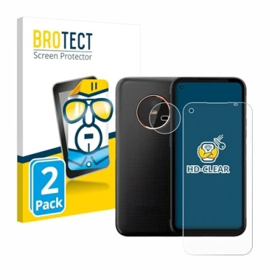 Abbildung von BROTECT (2 Stück Schutzfolie für Gigaset GX6 Pro (Display+Kamera) Displayschutz Folie Ultra Klar