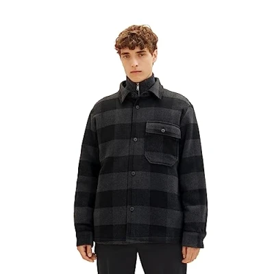 Abbildung von TOM Tailor Denim MIT Karomuster Leichte Jacke, Herren, Größe: XL, Black grey check