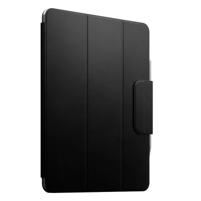 Abbildung von NOMAD Modern Leather Folio Plus für iPad Pro und Air Robuste Echtlederhülle mit Rahmen aus Polycarbonat Schutz durch TPE Bumper passend 12.9 (6th Gen) &amp; 13 M2 (2024) Black