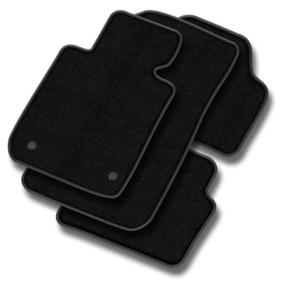 Abbildung von MatsMore Autoteppiche Automatten Velours Fussmatten passt für BMW 3er E90 2004 2011 Premium, Leder, Schwarz fußmatten Auto Erleben Sie neuen Fahrkomfort mit einem Satz fü