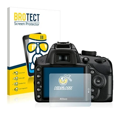 Abbildung von BROTECT Schutzglas für Nikon D3200 Schutzfolie Panzer Folie Glas [Extrem Kratzfest 9H, Anti Fingerprint, Ultra Transparent]