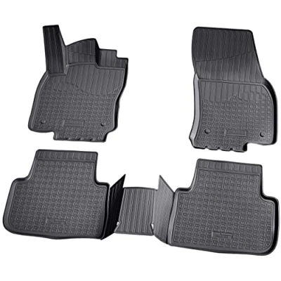 Abbildung von Recambo 3D Gummi Fußmatten kompatibel für VW Tiguan II AD1 BJ ab 2016&gt; Auto Gummimatten Passgenau mit Rand schwarz