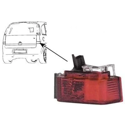 Abbildung von ABAKUS 442 4003R LD UE Nebelschlussleuchte rechts Rot ohne Lampenträger, Glühlampe OPEL: Meriva A
