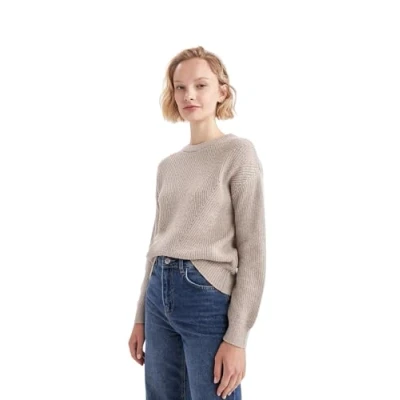Abbildung von DeFacto Women&#039;s H6905AZ Pullover Sweater, BEIGE, XXL