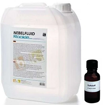 Abbildung von 5 Liter DJPower Nebelfluid ROOKIE + 30 ml Duftstoff Caipirinha, Smoke Fluid, Nebel Fluid Flüssigkeit für Nebelmaschine