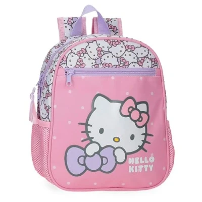 Abbildung von Hello Kitty My Favourite Bow, Kinderrucksack, Schulrucksack, Rosa, breite und verstellbare Träger, aus Polyester, Joumma Bags, Vorschulrucksack