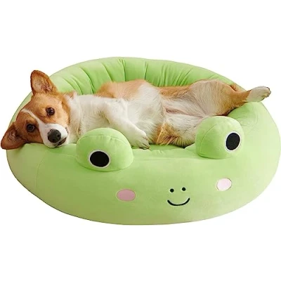 Abbildung von Squishmallows JPT0091 Wendy der Frosch Tierbett 60 cm, offizielles Jazwares Plüsch, superweiches Haustierbett