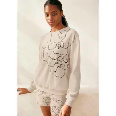 Abbildung von LASCANA Sweatshirt &quot; Loungeshirt&quot;, aus organischer Baumwolle, Loungeanzug