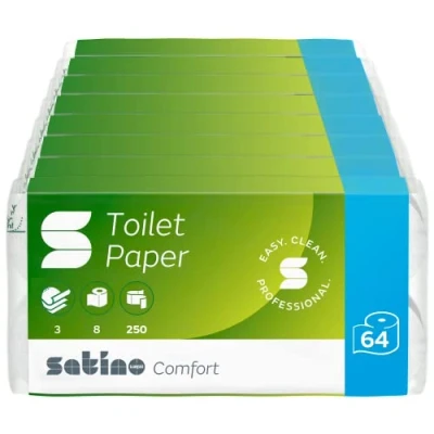 Abbildung von Satino comfort Toilettenpapier by wepa 2 lagig 64 Rollen á 250 Blatt