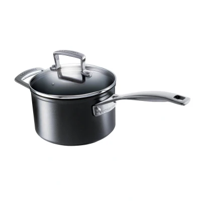 Abbildung von Le Creuset Aluminium Antihaft Profitopf, Ø 18 cm, Für alle Herdarten inkl. Induktion geeignet, Anthrazit/Silber, 51108180010302