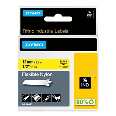 Abbildung von Dymo 18490 (S0718080) (12 mm) Schwarz bis gelb Tape
