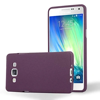 Abbildung von Cadorabo Hülle kompatibel mit Samsung Galaxy A5 2015 Schutzhülle TPU Silikon Case Frost Design Slim Kratzfest Weiche Gummi Rundumschutz für in Lila