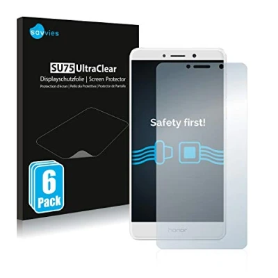 Abbildung von Savvies 6 Stück Schutzfolie für Honor 6X Displayschutz Folie Ultra Transparent