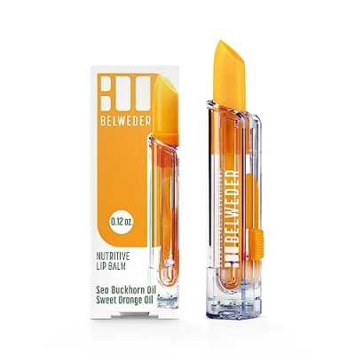 Abbildung von BELWEDER Nährende Lippenbalsam mit Sanddornöl und Süßem Orangenöl Lippenpflege Schutz Antioxidantien Lippenregeneration Transparenter Lippenpflegestift Unisex (1 Stück)