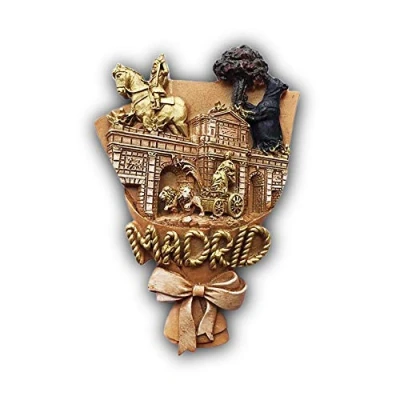 Abbildung von 3D Madrid Spanien Kühlschrank Kühlschrankmagnet Tourist Souvenirs Handmade Harz Handwerk Magnetische Aufkleber Home Küche Dekoration Reise Geschenk