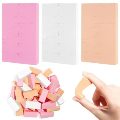 Abbildung von SYEYCW 72 Stück Makeup Schwämmchen Dreieckige, Latexfrei Kosmetik Schwämmchen, Beauty Blender Mischschwämme, Klein Make up Schwamm, Nail Art Schwämme, für Flüssige Creme, Grundierung, Loses Puder