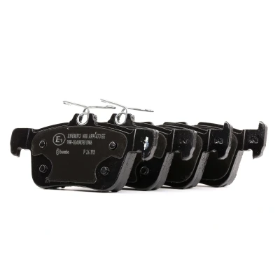Abbildung von BREMBO P 24 175 Bremsbelagsatz exkl. Verschleißwarnkontakt ohne Zubehör FORD: Mondeo 5 Schrägheck, S Max Mk2, KUGA 2, FORD USA: Edge Mk2