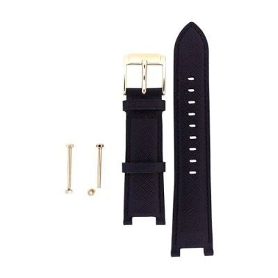 Abbildung von Michael Kors Uhrenarmbänder für Damen 20mm, Blau Leder, original ersatzband MK2280