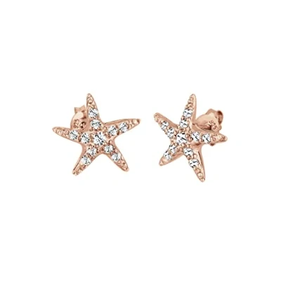 Abbildung von Elli Ohrringe Damen Ohrstecker Seestern Maritim Meer Kristalle in 925 Sterling Silber