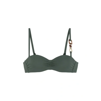 Abbildung von Lascana Bandeau Bikinitop, Damen, Größe: 34xB, Oliv