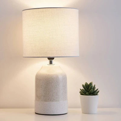 Abbildung von Pauleen Tischleuchte Sandy Glow max. 20W 230V Stoffschirm Keramik, ohne Leuchtmittel, E14, Stoffschirm, Keramik