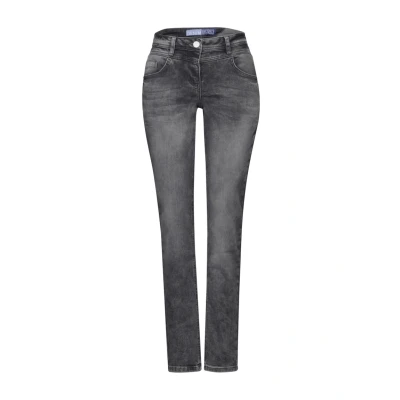 Abbildung von Cecil IM Casual FIT Jeans Straight Leg, Damen, Größe: 26x32, Schwarz