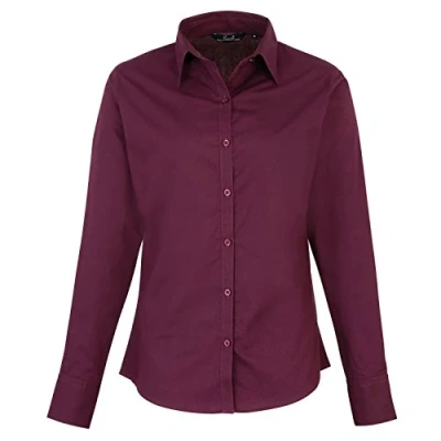 Abbildung von Premier Bluse für Damen Langärmlig (Aubergine)