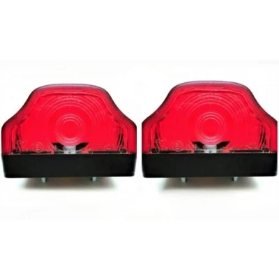 Abbildung von MelTruck® 2x Rot Kennzeichenbeleuchtung Positionsleuchte hinten E9 für LKW PKW Anhänger Trailer