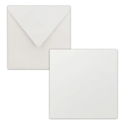 Abbildung von Quadratisches Einzelkarten Set 15 x cm mit Brief Umschlägen Hellgrau 25 Stück für Grußkarten &amp; mehr FarbenFroh by GUSTAV NEUSER