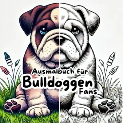 Abbildung von Ausmalbuch für Bulldoggen Fans: Schöne Ausmalbilder mit kinder ab 8 Jahren