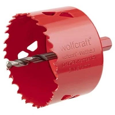 Abbildung von wolfcraft Bi Metall Lochsäge I 5475000 Für Trockenbaumaterialien, Holz, Kunststoffe und Metalle, Schnitttiefe 40 mm