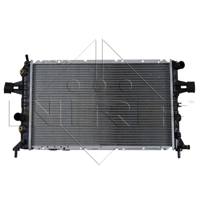 Abbildung von NRF EASY FIT 58178 Kühler, Motorkühlung Aluminium 600 366 34 mit Anbauteilen Kühlrippen gelötet OPEL: Astra G Coupe, CC, Zafira A