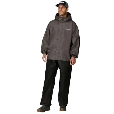 Abbildung von frogg toggs Herren Regenpak voor alle sporten Regenbekleidung, Stone Jacke/Black Pants, XXL EU