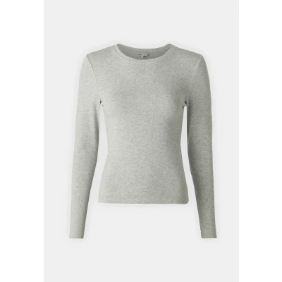 Abbildung von ONLY Onlriley Oneck NOOS Langarmshirt, Damen, Größe: XXL, Light grey melange