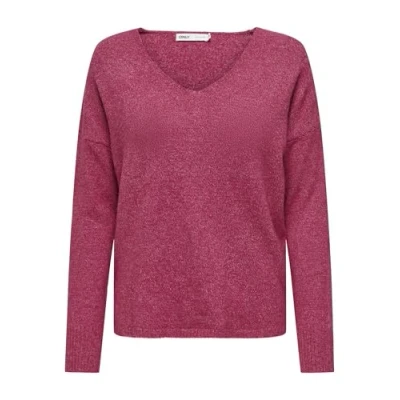 Abbildung von ONLY Onlrica LIFE Vneck Strickpullover, Damen, Größe: Small, Granita