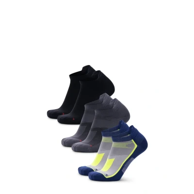 Abbildung von Danish Endurance Lowcut Running PACK 3 Socken, Größe: 39 42, Multicolor/black/blue neon yellow/grey