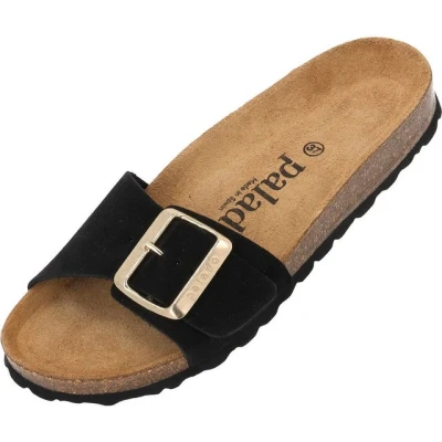 Abbildung von Palado Malta EGS Pantolette flach, Damen, Größe: 37, Schwarz velours Schuhe