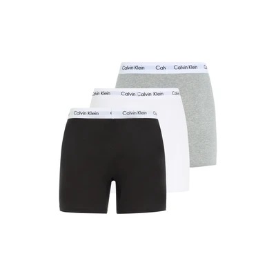 Abbildung von Calvin Klein Herren Boxer Briefs aus Baumwolle mit Stretch, Mehrfarbig (Black/White/Grey Heather), XL