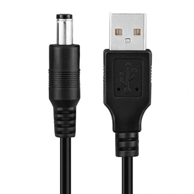 Abbildung von conecto Niedervolt Ladekabel (USB A Stecker auf DC Hohlstecker), 5,5x2,1mm, USB Kabel