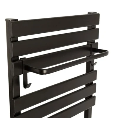 Abbildung von CREATE / WARM Towel PRO 500 1500W Badheizkörper Schwarz mit Heizstrahler, Fernbedienung Ablage 1 Stangen 101x13x55cm WLAN, geringer Verbrauch