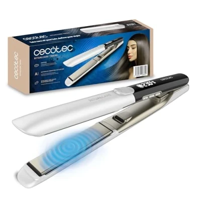 Abbildung von Cecotec Professionelle Haarglätter mit Kabel Ritualcare Twerk 65W, Vibrationsplatten Technologie, einstellbare Temperatur, Keratinplatten, 360º Kabel, LED Display, Plattenverriegelung, dünn und leicht