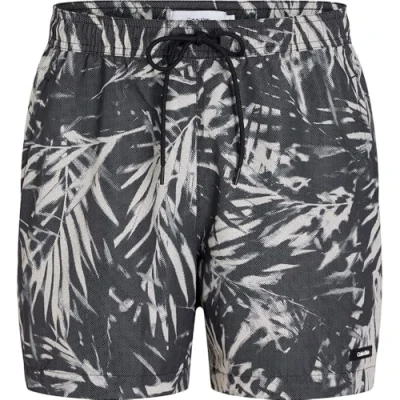 Abbildung von Calvin Klein Swimwear Medium Drawstring Print Badeshorts, Herren, Größe: Small, Black