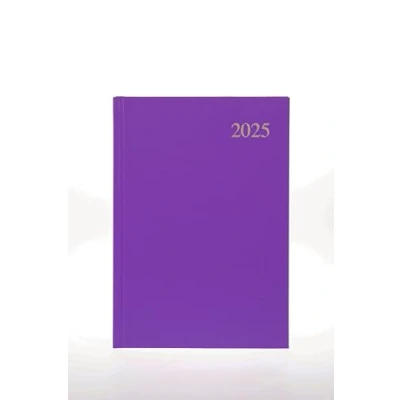 Abbildung von Collins Essential ESSA53.55 25 Business Terminplaner 2025, A5, Tagesansicht, mit Ledernarbung, Hardcover, Violett