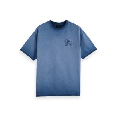 Abbildung von Scotch &amp; Soda Men&#039;s Relaxed fit Inside Out Cold dye T Shirt, Atlantic Blue, XL