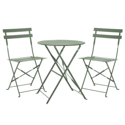 Abbildung von SVITA Berlin Bistro Set Metall Sitzgruppe Balkon klappbar Tisch Stühle Mint