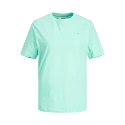Abbildung von JJXX Women&#039;s JXANNA SS REG Every SMALL Tee NOOS T Shirt, Aruba Blue/Print:Turquoise Logo, S